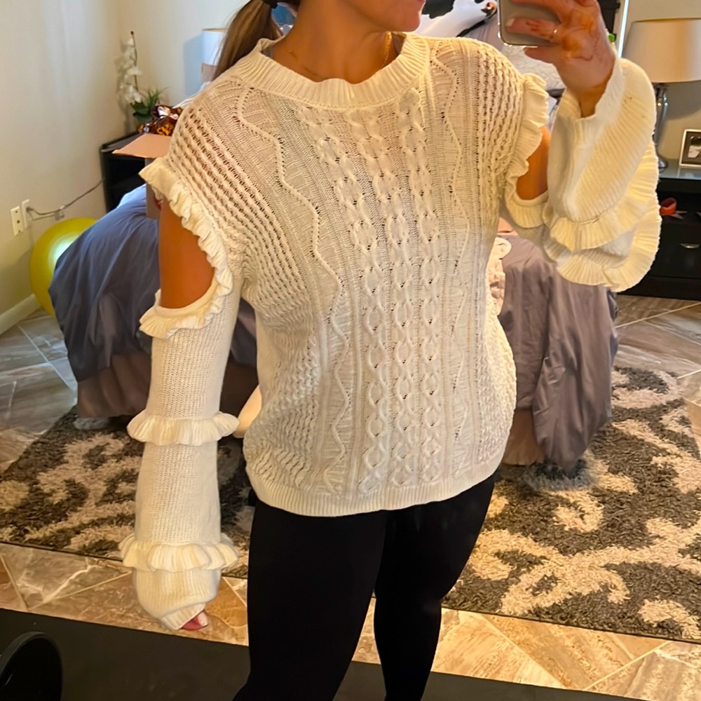 Express white sweater